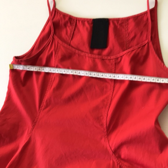 WOMENS S red sundress balloon skirt midi dress - Picture 11 of 16